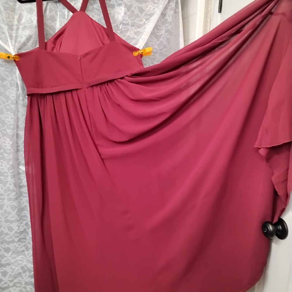 CLEAR OUT PRICE DROP! Shein Elegant Burgundy Evening Dress - Picture 2 of 10